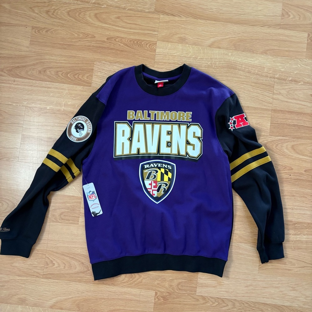 Men’s Mitchell & Ness Baltimore Ravens Crewneck
